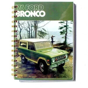 1976 Ford Bronco Car Advertisement Notes Journal College Ruled Spiral Notebook